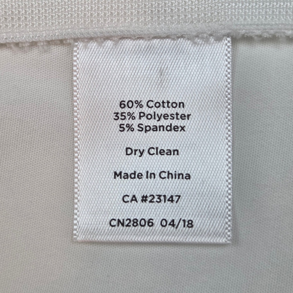 Talbots Pearl Neck Blouse Womens L White Long‎ Sleeve Side Zip CN2806 - Picture 4 of 10